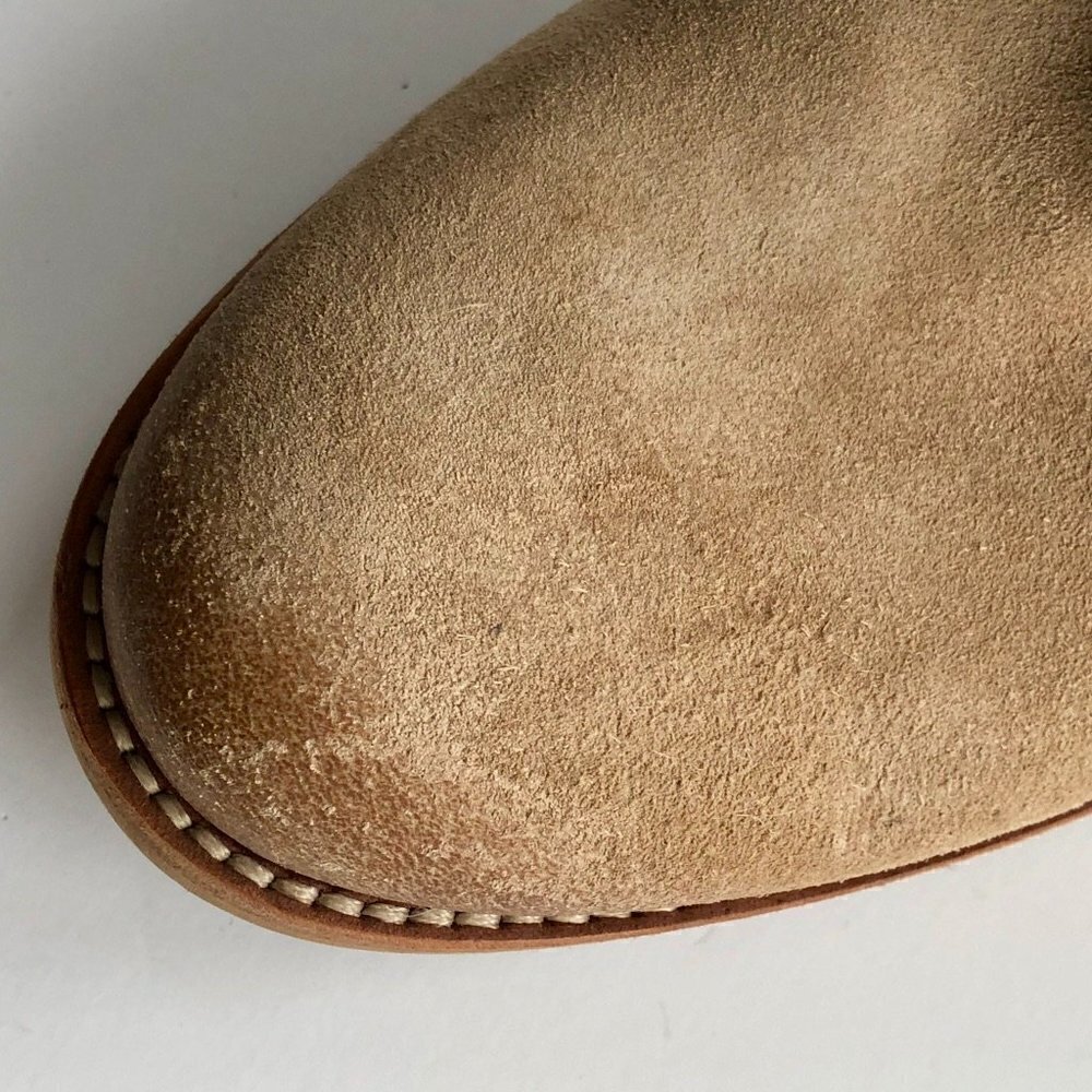 MICHAEL KORS ankle suede leather cut boot gold hardware buckle logo all season 8 - Picture 13 of 15